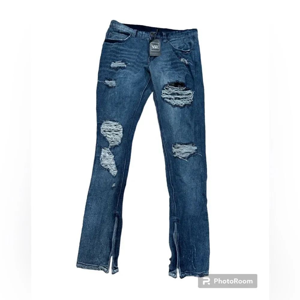Young & Reckless Jeans skinny distressed 29 skater streetwear new